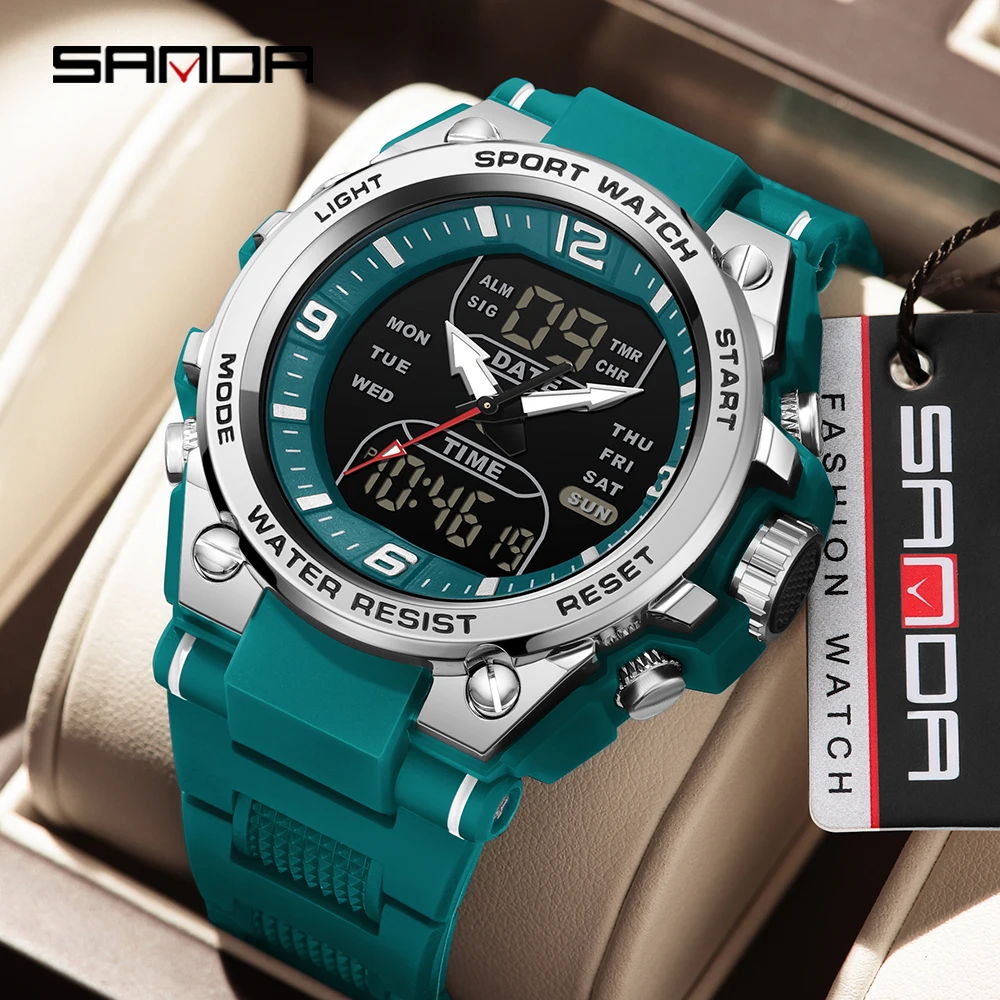 SANDA Top Brand New 6252 Men's Electronic Watch Sports Multi functional Waterproof LED Dual Display Men's Electronic Watch 2025
SANDA Top Brand New 6252 Men's Electronic Watch Sports Multi functional Waterproof LED Dual Display Men's Electronic Watch 2025