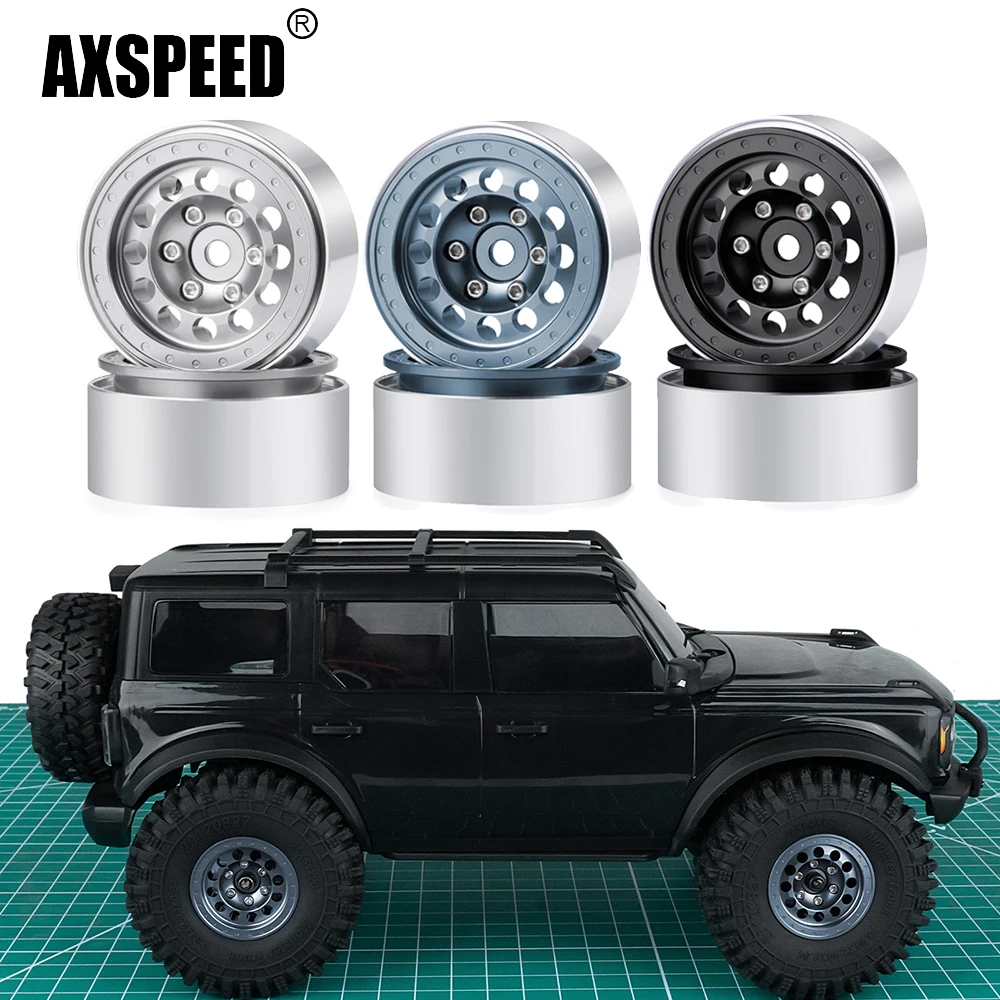 AXSPEED 4 шт. металлические колесные диски Beadlock для фотобронко Defender K10 F150 1/18 обновленные детали для модели радиоуправляемого автомобиля
AXSPEED 4 шт. металлические колесные диски Beadlock для фотобронко Defender K10 F150 1/18 обновленные детали для модели радиоуправляемого автомобиля