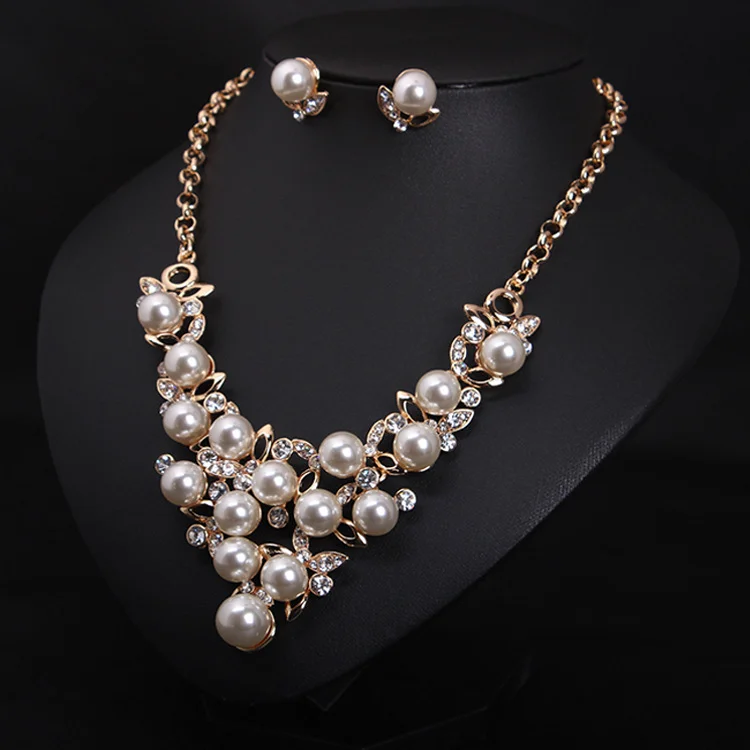 Jewelry Set - Pearl and Diamond Short Collar Necklace Earrings for Women. High-quality waterproof jewelry. Gift for your wife.
Jewelry Set - Pearl and Diamond Short Collar Necklace Earrings for Women. High-quality waterproof jewelry. Gift for your wife.