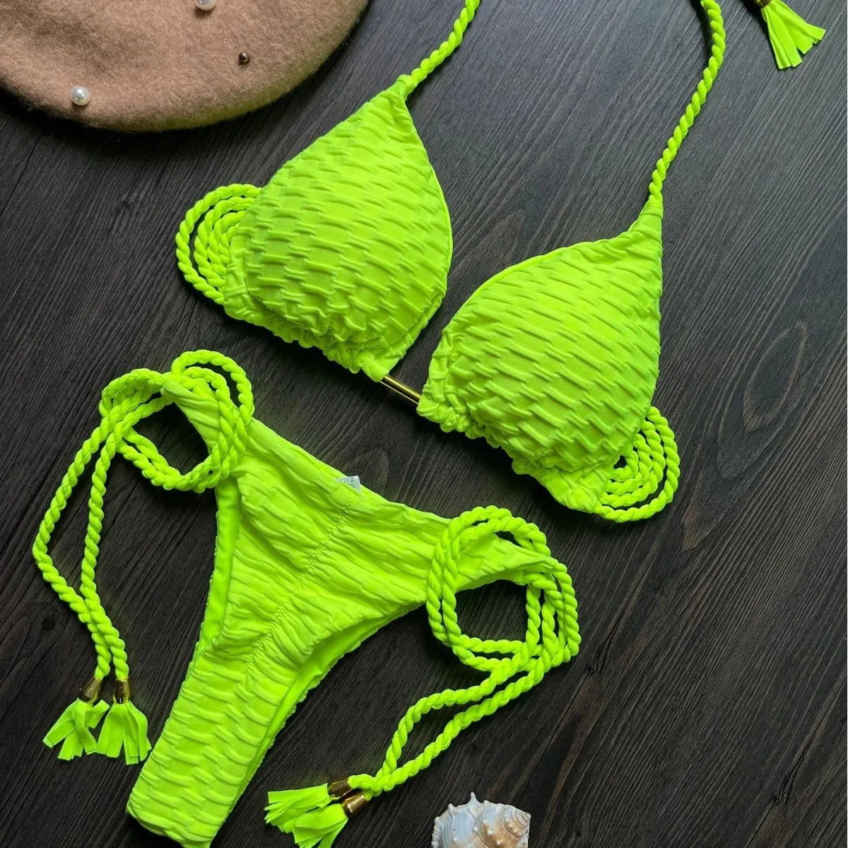 Special Fabric Women Halter Bikini 22 Colors Hanging Neck Swimsuit Lace Up Sexy Backless Brazilian Beach Bathing Suit 2025
Special Fabric Women Halter Bikini 22 Colors Hanging Neck Swimsuit Lace Up Sexy Backless Brazilian Beach Bathing Suit 2025