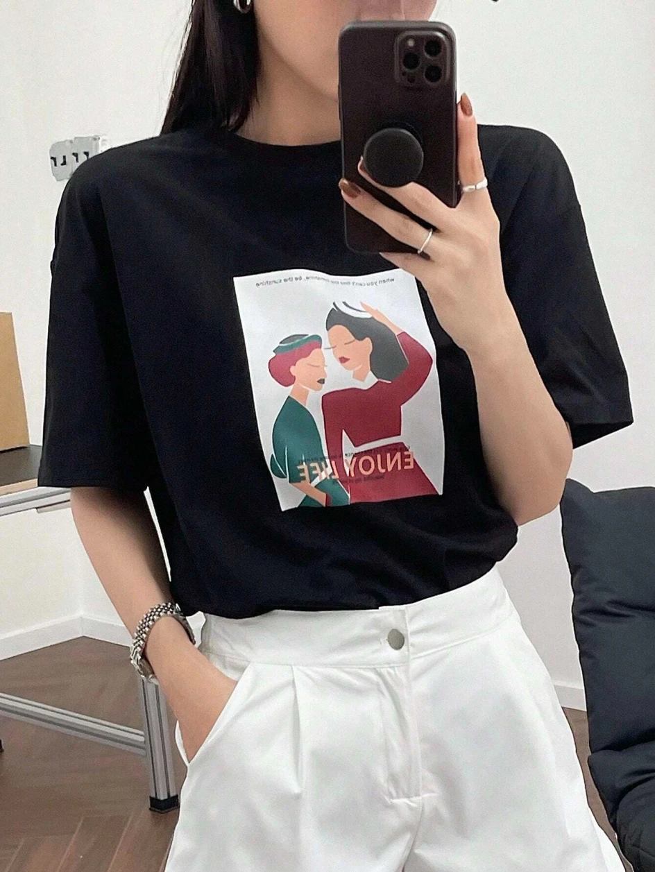 A Gathering For Girls Print Women T-Shirt Summer O-Neck T Shirts Basic All-Match Short Sleeve Breathable Comfortable Clothing
A Gathering For Girls Print Women T-Shirt Summer O-Neck T Shirts Basic All-Match Short Sleeve Breathable Comfortable Clothing
