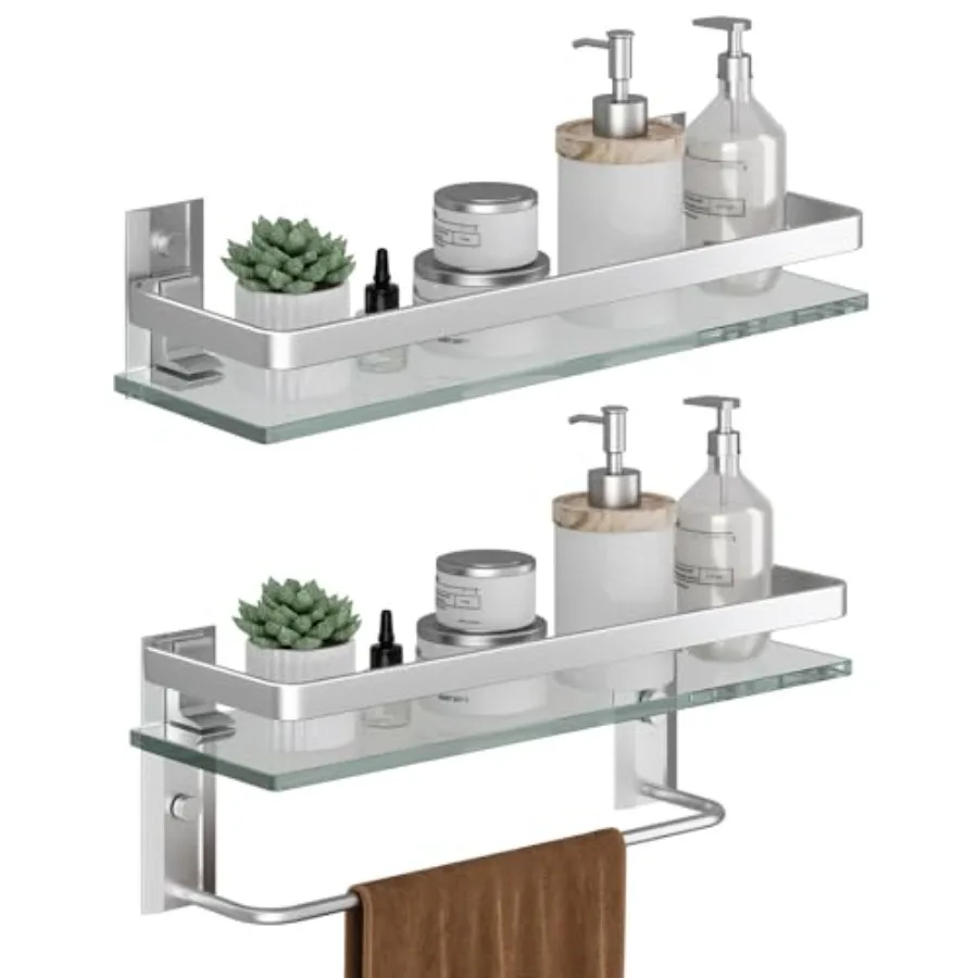 Bathroom Shelves Wall Mounted, Clear Tempered Glass, Hand Towel Holder Matte
Bathroom Shelves Wall Mounted, Clear Tempered Glass, Hand Towel Holder Matte