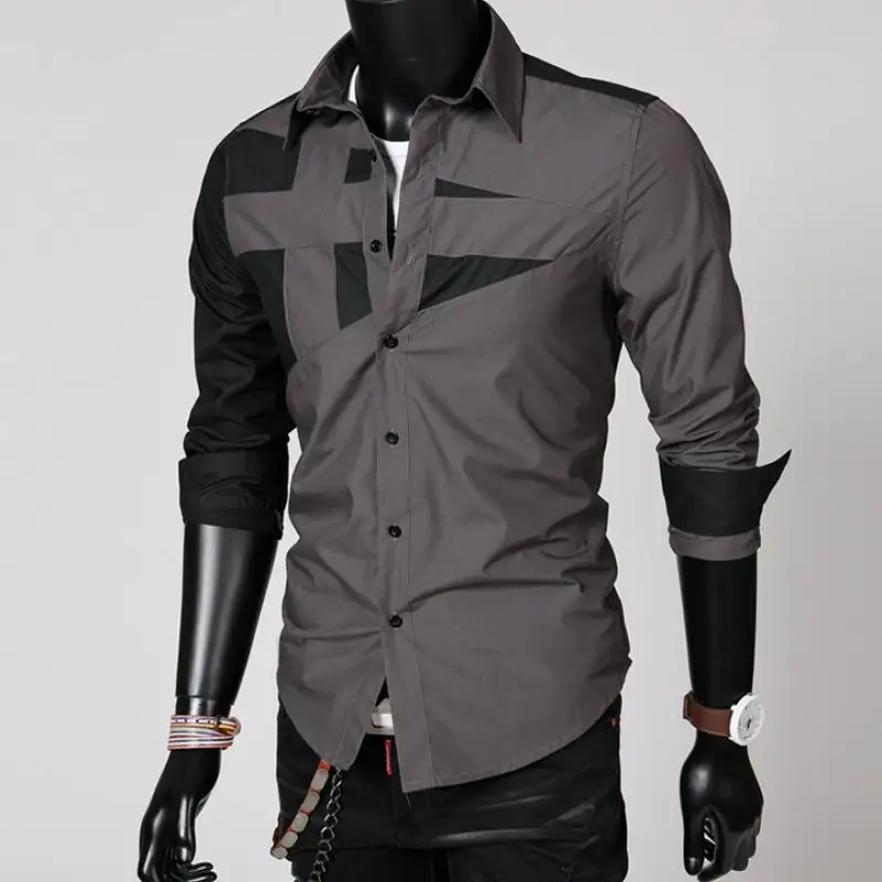 Spring Autumn Fashion Turn-down Collar Long Sleeve Printing Patchwork Blouse Button Men's Clothing Casual Korean Young Shirts
Spring Autumn Fashion Turn-down Collar Long Sleeve Printing Patchwork Blouse Button Men's Clothing Casual Korean Young Shirts