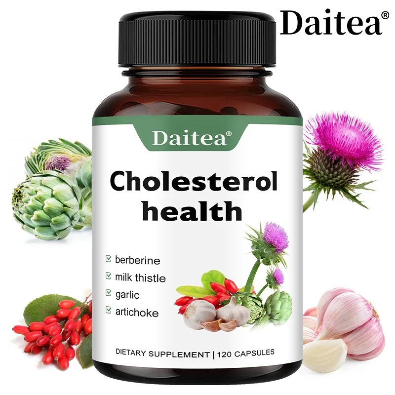 Cholesterol Health Capsules with Berberine, Milk Thistle, Garlic, Artichoke - Balanced Healthy Liver Function & Digestive System
Cholesterol Health Capsules with Berberine, Milk Thistle, Garlic, Artichoke - Balanced Healthy Liver Function & Digestive System
