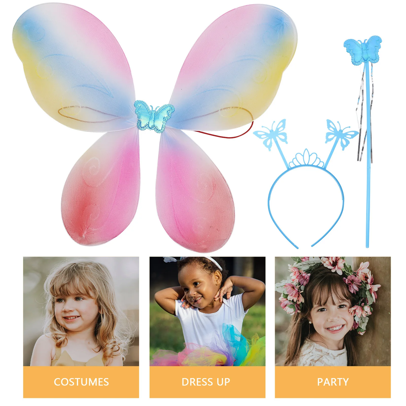 1Set Fairy Wing Set Colorful Butterfly Wings Costume Role Play Dress Up Party Supplies for
1Set Fairy Wing Set Colorful Butterfly Wings Costume Role Play Dress Up Party Supplies for
