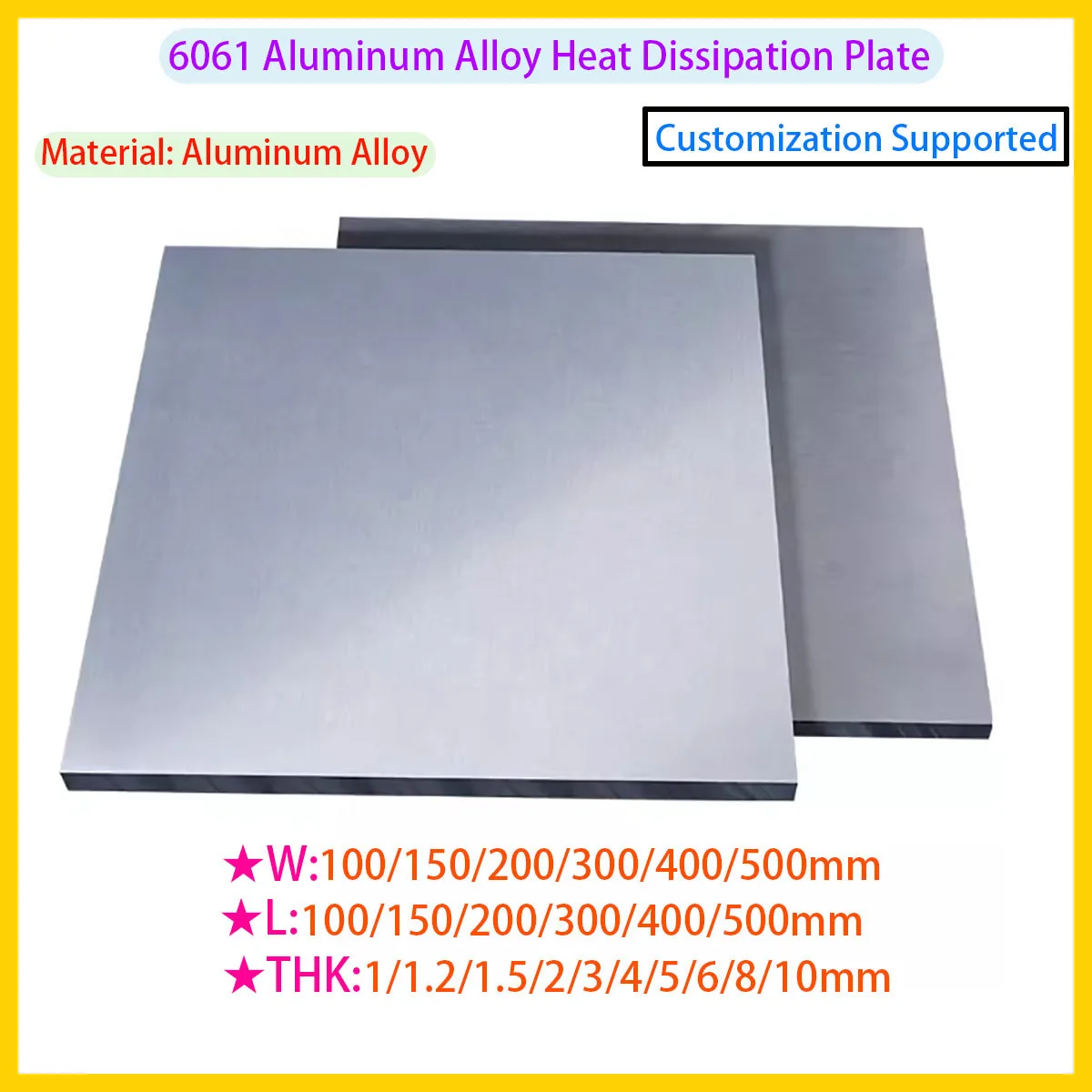Пластина из алюминиевого сплава 6061, толщина может быть настроен по индивидуальному заказу. Размер: 1/1,2/1,5/2/3/4/5/6/8/10 мм.
Пластина из алюминиевого сплава 6061, толщина может быть настроен по индивидуальному заказу. Размер: 1/1,2/1,5/2/3/4/5/6/8/10 мм.