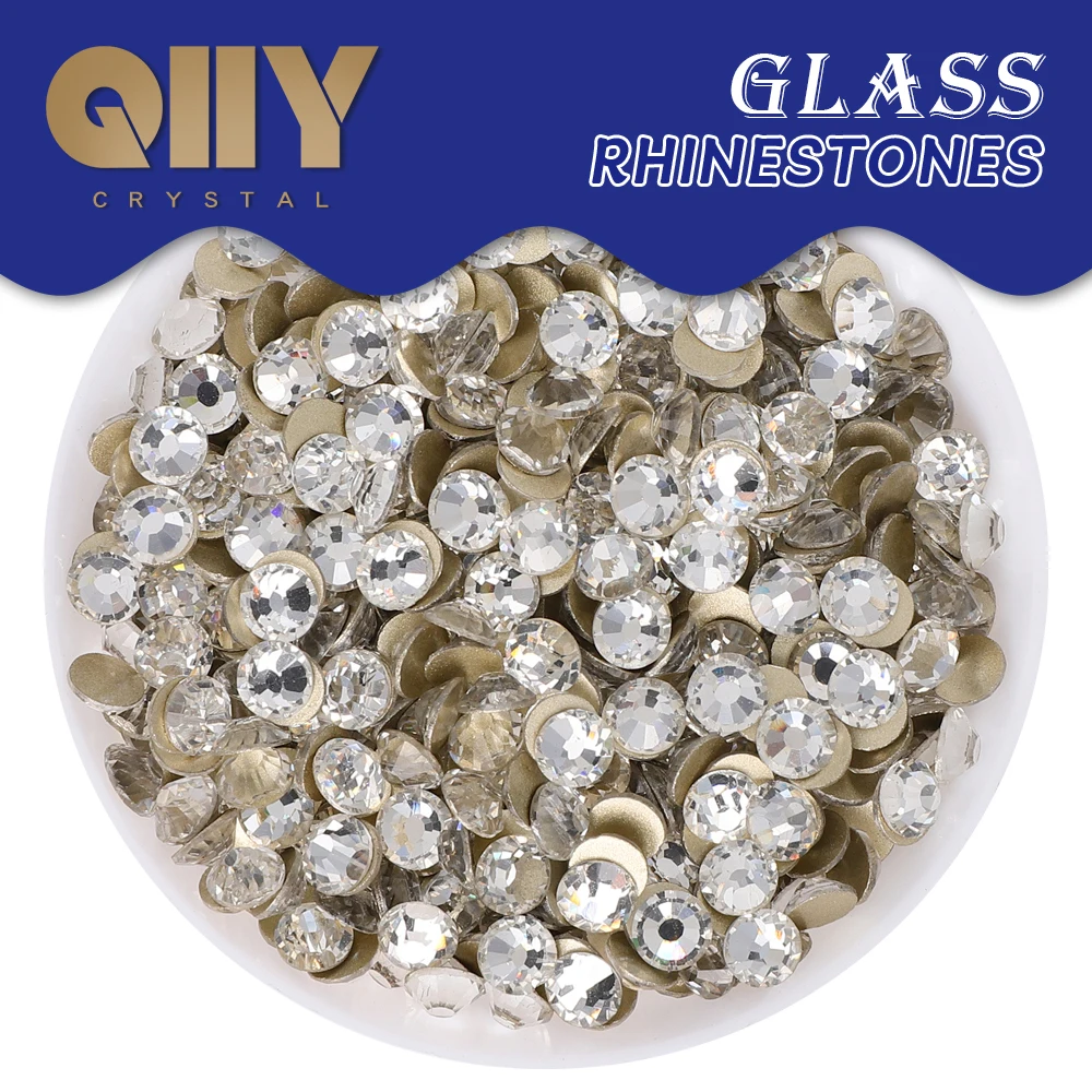 QIIY SS3-SS60 Crystal Golden Flatback High Quality Glass Rhinestones Non-hotfix Glue On 3D Stones For DIY Nail Art
QIIY SS3-SS60 Crystal Golden Flatback High Quality Glass Rhinestones Non-hotfix Glue On 3D Stones For DIY Nail Art