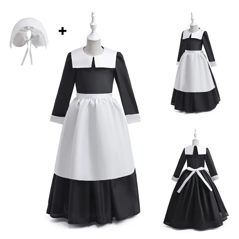 New Black cosplay children's dresses forged long skirts for children's day performance costumes
New Black cosplay children's dresses forged long skirts for children's day performance costumes