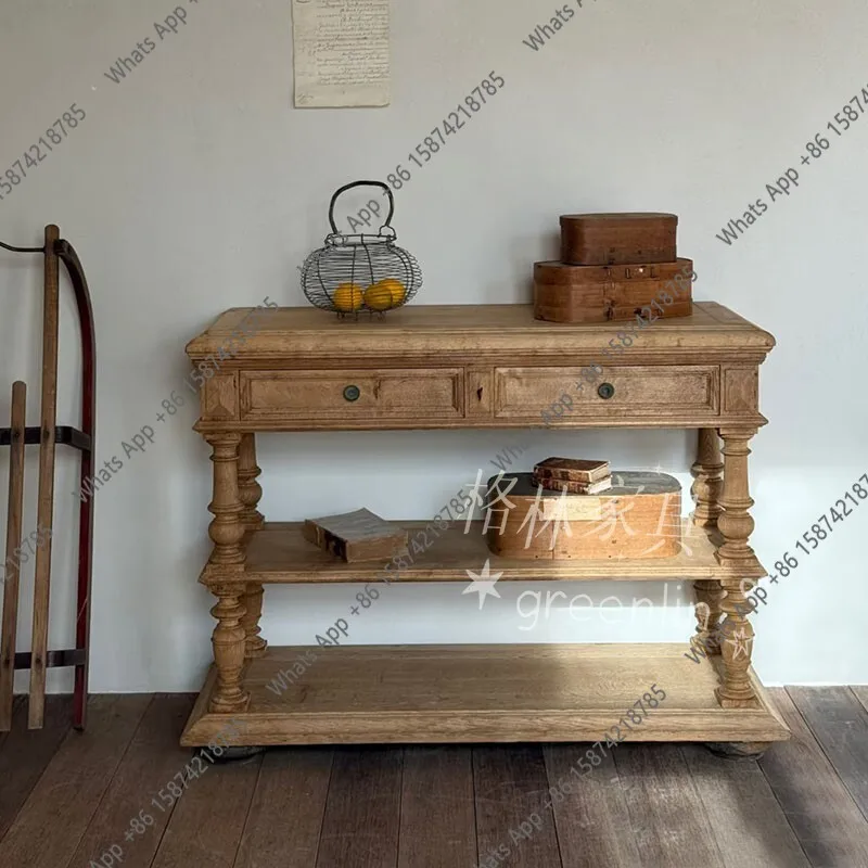 French vintage distressed oak console table/American pre-owned storage table/double drawer console hallway table
French vintage distressed oak console table/American pre-owned storage table/double drawer console hallway table
