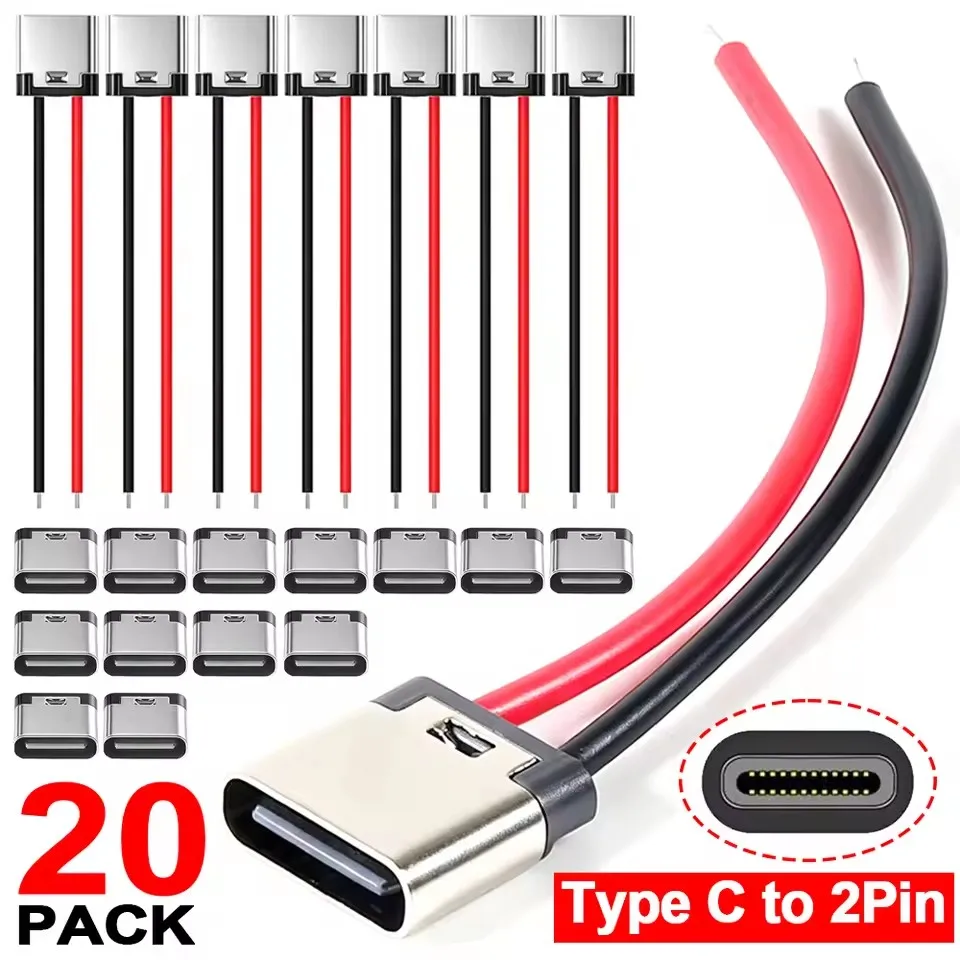 USB C Type-C 2Pin Welding Wire Cable TypeC Female Chassis Waterproof 2P Solder Wire Extension Power Cable for Phone DIY Retrofit
USB C Type-C 2Pin Welding Wire Cable TypeC Female Chassis Waterproof 2P Solder Wire Extension Power Cable for Phone DIY Retrofit