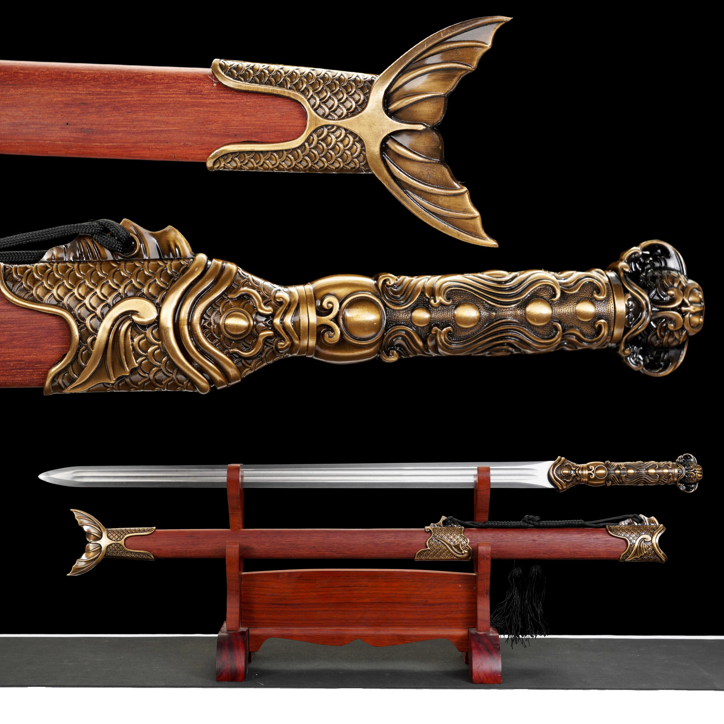 Ancient Chinese Fish-Skin Sword - Genuine Steel Blade - Katana - Gift for Swordsmen, Ninja Enthusiasts - Not Sharp
Ancient Chinese Fish-Skin Sword - Genuine Steel Blade - Katana - Gift for Swordsmen, Ninja Enthusiasts - Not Sharp