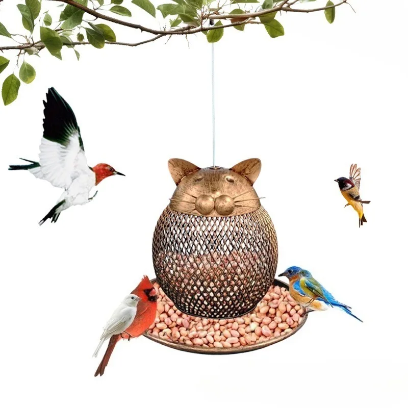 Cat Shape Iron Retro Durable Outdoor Waterproof Bird Feeder Cute Style Hanging
Cat Shape Iron Retro Durable Outdoor Waterproof Bird Feeder Cute Style Hanging