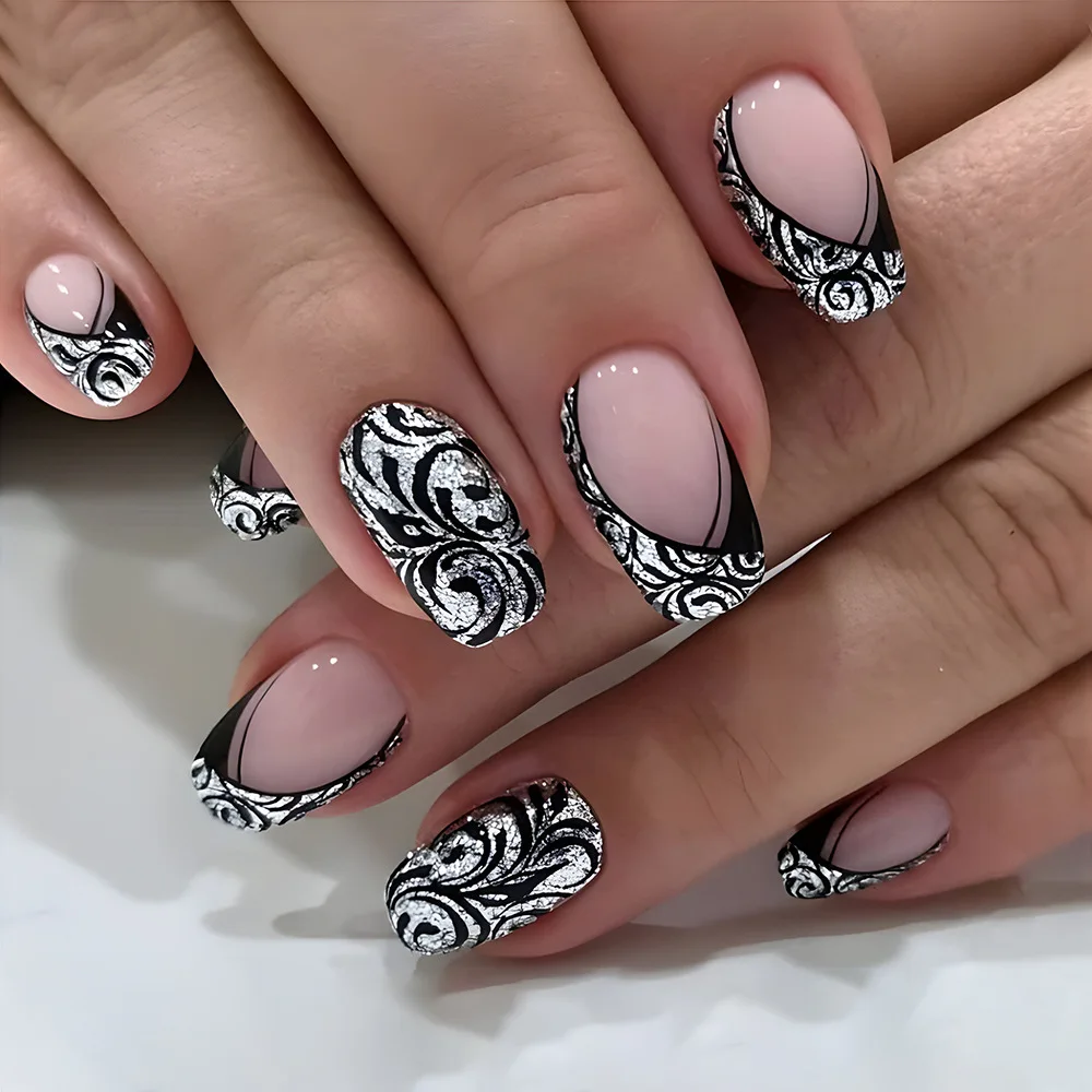 2026 New Simple Pattern French Trapezoidal Nail Art, Hot Girl Short Fake Nails, Wearable Glitter Nail Art
2026 New Simple Pattern French Trapezoidal Nail Art, Hot Girl Short Fake Nails, Wearable Glitter Nail Art