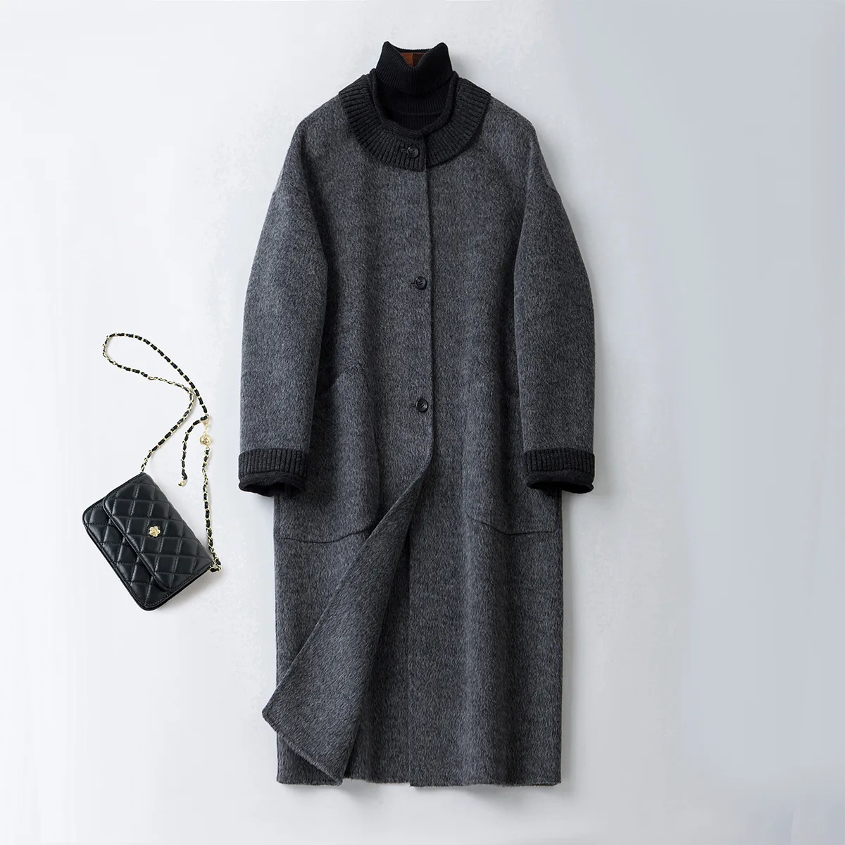 Women Cashmere Woolen Coat Autumn Winter Long Single Collar Warm Outwear Casual Office Daily
Women Cashmere Woolen Coat Autumn Winter Long Single Collar Warm Outwear Casual Office Daily