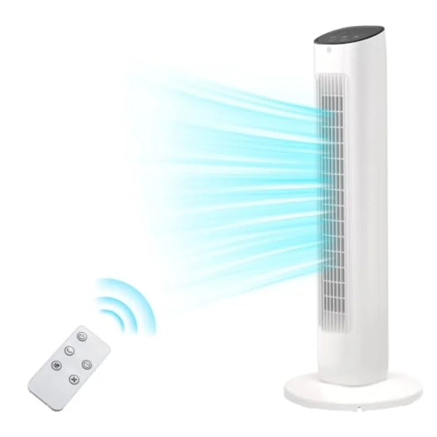 Tower Fan 85°Oscillating Quiet Cooling 15H Timer Remote Control Powerful Standing 3 Wind Speed 3 Wind Modes LED Display Bladele
Tower Fan 85°Oscillating Quiet Cooling 15H Timer Remote Control Powerful Standing 3 Wind Speed 3 Wind Modes LED Display Bladele