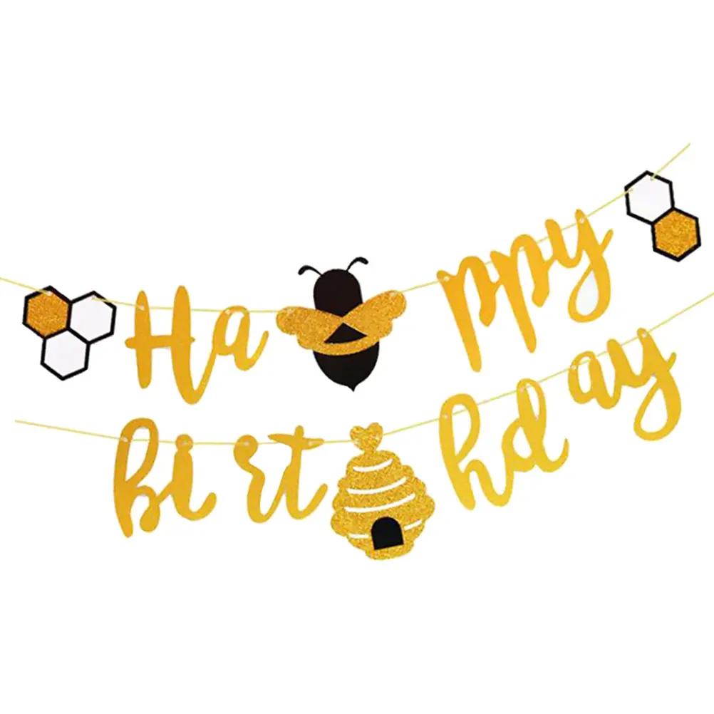 Reusable Honey Bee Banner Decorative String Flag Hanging Banner Party Supplies Garland Printing Paper Material Lovely Shape Diy
Reusable Honey Bee Banner Decorative String Flag Hanging Banner Party Supplies Garland Printing Paper Material Lovely Shape Diy
