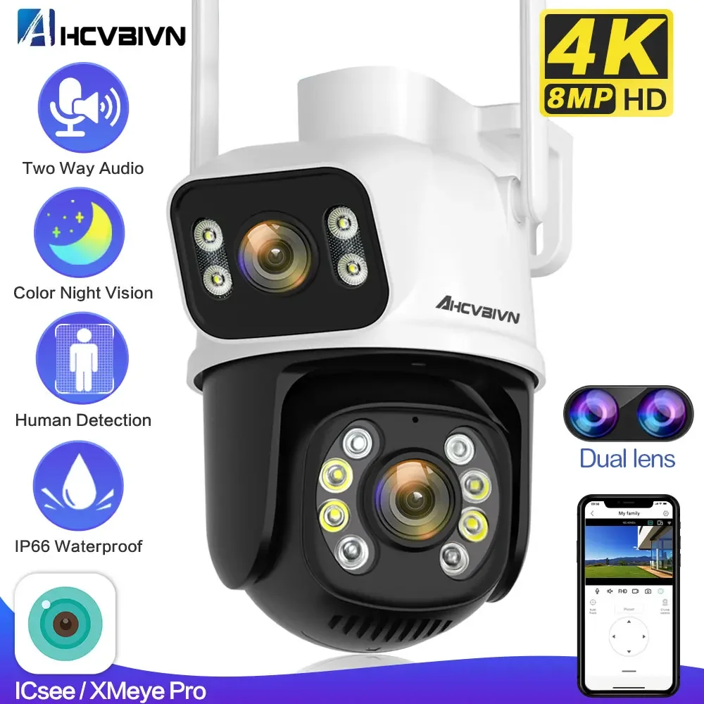 ICSEE Surveillance Camera Outdoor 8MP WiFi Security Cameras Human Detection Waterproof Wireless IP Camera Dual Lens Dual Screens
ICSEE Surveillance Camera Outdoor 8MP WiFi Security Cameras Human Detection Waterproof Wireless IP Camera Dual Lens Dual Screens