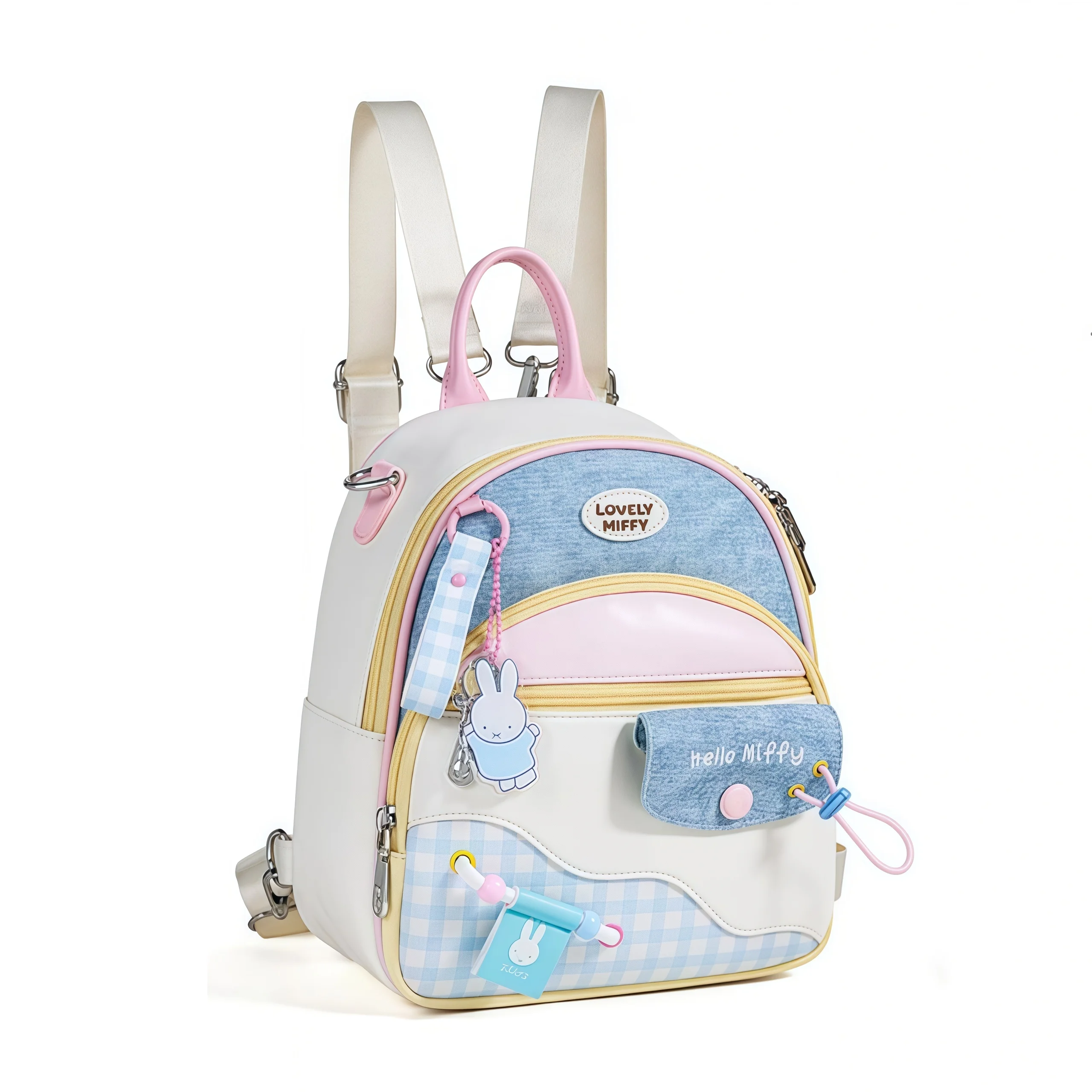 Miffy Shoulders Bag Summer New 2026 Student Large Capacity Backpack Casual Color Blocked Girl Cartoon Fashion Travel Backpack
Miffy Shoulders Bag Summer New 2026 Student Large Capacity Backpack Casual Color Blocked Girl Cartoon Fashion Travel Backpack