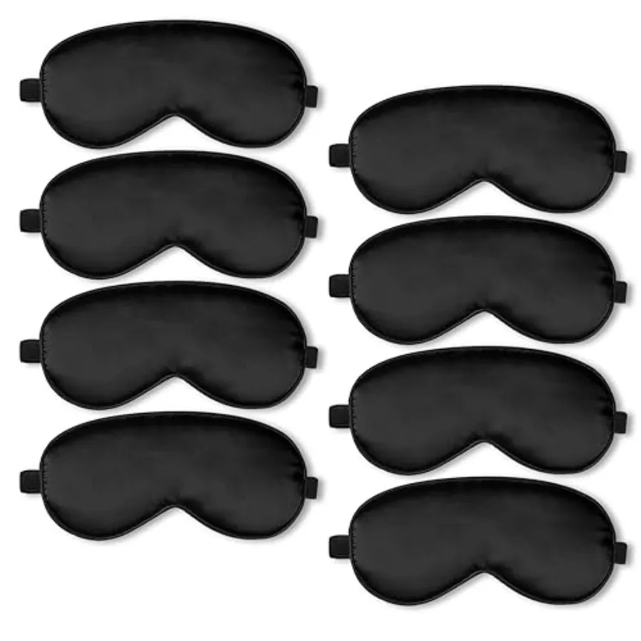 8 Pcs Sleep Mask, Silk Eye Mask for Sleeping with Adjustable Strap, out Sleeping Eye Blindfold Soft Silk Mask for Men Women Adu
8 Pcs Sleep Mask, Silk Eye Mask for Sleeping with Adjustable Strap, out Sleeping Eye Blindfold Soft Silk Mask for Men Women Adu
