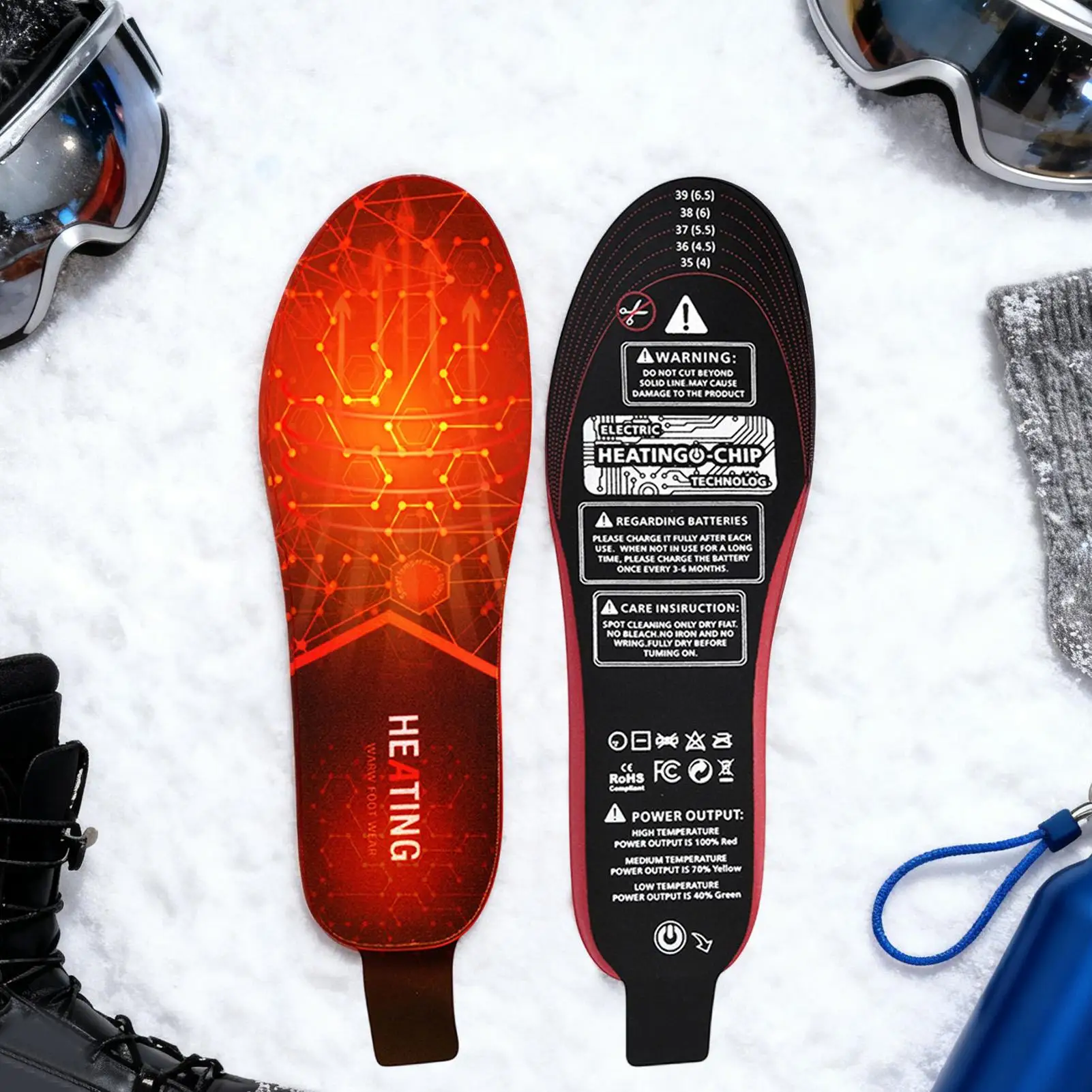 Heated Boot Insoles Quick Charging Heating Insoles Comfortable Thermal Shoe Inserts For Winter Camping Hiking Outdoor Commuting
Heated Boot Insoles Quick Charging Heating Insoles Comfortable Thermal Shoe Inserts For Winter Camping Hiking Outdoor Commuting