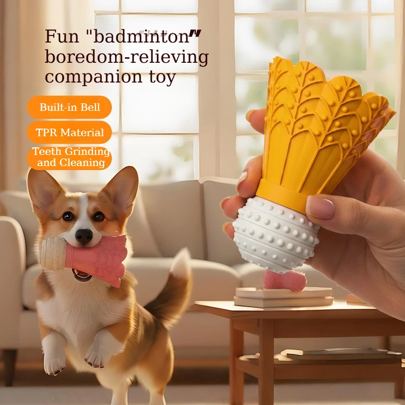 Badminton Shape Squeaky Dog Chew Toys Bite-resistant Dogs Teeth Cleaning Grinding Teeth Toys Relieves Boredom Interactive Toys
Badminton Shape Squeaky Dog Chew Toys Bite-resistant Dogs Teeth Cleaning Grinding Teeth Toys Relieves Boredom Interactive Toys
