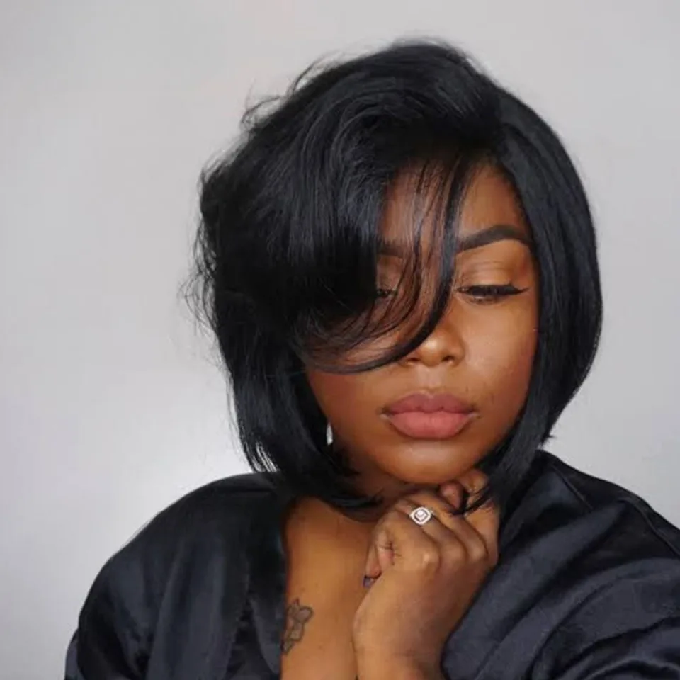 Sleek Short Pixie Cut Bob Human Hair Wig with Bangs Glueless Ombre Blonde Highlight Layered Bob Human Hair Wigs for Women
Sleek Short Pixie Cut Bob Human Hair Wig with Bangs Glueless Ombre Blonde Highlight Layered Bob Human Hair Wigs for Women