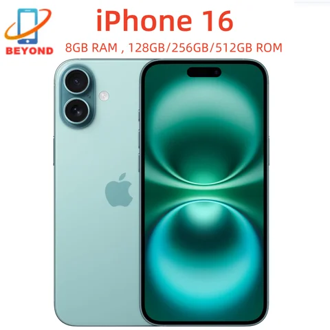 iPhone 16 Originale 6.1" eSIM/SIM Fisica OLED XDR Originale Face ID NFC A18 ROM 128/256/512GB RAM 8GB 5G AI Telefono Cellulare 98% Nuovo