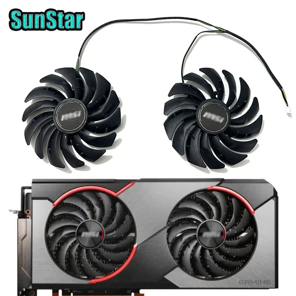 New 2pcs 95MM PLD10010S12HH Graphics Card Cooling Fan For MSI Radeon RX 5700XT RX 5600XT GAMING X GPU Cooler Replacement Fan
New 2pcs 95MM PLD10010S12HH Graphics Card Cooling Fan For MSI Radeon RX 5700XT RX 5600XT GAMING X GPU Cooler Replacement Fan