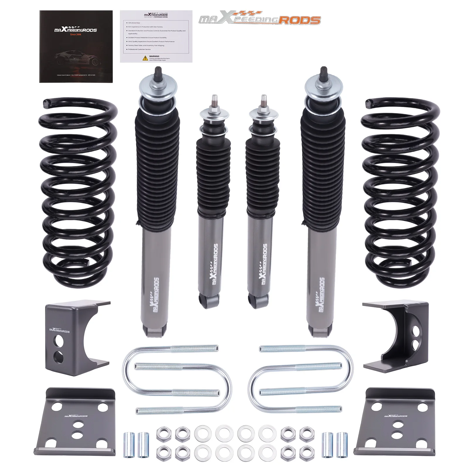 Front Rear Lowering Shock Kit for Ford F100 F150 2WD 1965-1979 3/6 Inch Drop
Front Rear Lowering Shock Kit for Ford F100 F150 2WD 1965-1979 3/6 Inch Drop