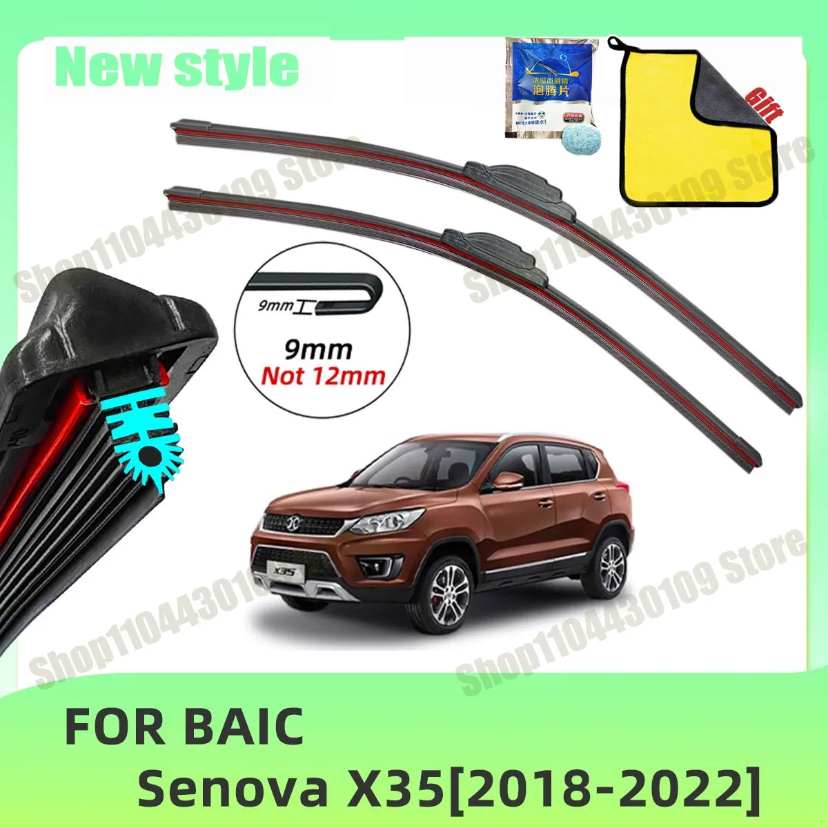 Car Wiper For Audi BAIC Senova X35 2018-2022 Front Windscreen Wipers Double Rubber Car Wiper Blades Car Accessories
Car Wiper For Audi BAIC Senova X35 2018-2022 Front Windscreen Wipers Double Rubber Car Wiper Blades Car Accessories