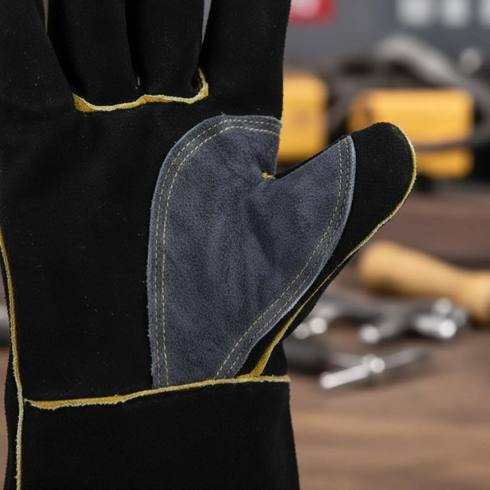Metalworking Gloves Cotton Lined Long Cuff Work Gauntlets Safety Gear Aramid Fiber Stitched for Welders, Workshop
Metalworking Gloves Cotton Lined Long Cuff Work Gauntlets Safety Gear Aramid Fiber Stitched for Welders, Workshop