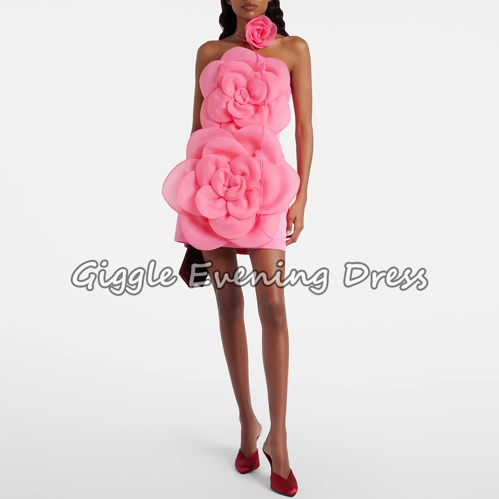 Fashion Pink 3D Flower Evening Dresses for Women Strapless Sleeveless Straight Mini Prom Gown Customized Party Dress 2026
Fashion Pink 3D Flower Evening Dresses for Women Strapless Sleeveless Straight Mini Prom Gown Customized Party Dress 2026