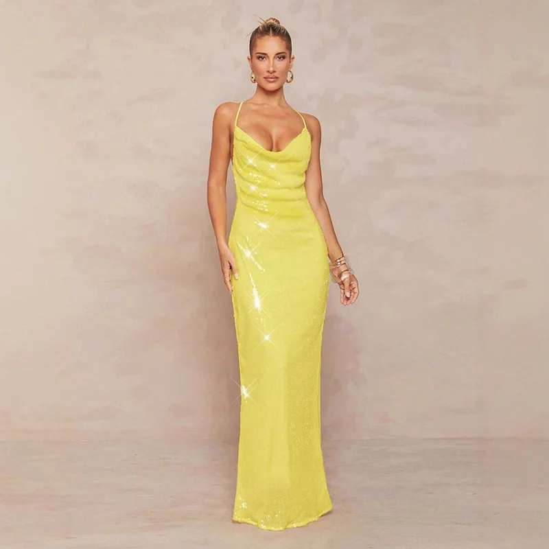 European and American style backless bodycon long dress, strap dress nightclub and cocktail parties
European and American style backless bodycon long dress, strap dress nightclub and cocktail parties