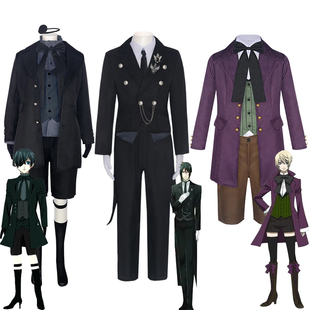 Anime Black Butler Cosplay Japanese Anime Kuroshitsuji Sebastian Michaelis Cosplay Costume Unisex Uniforms
Anime Black Butler Cosplay Japanese Anime Kuroshitsuji Sebastian Michaelis Cosplay Costume Unisex Uniforms
