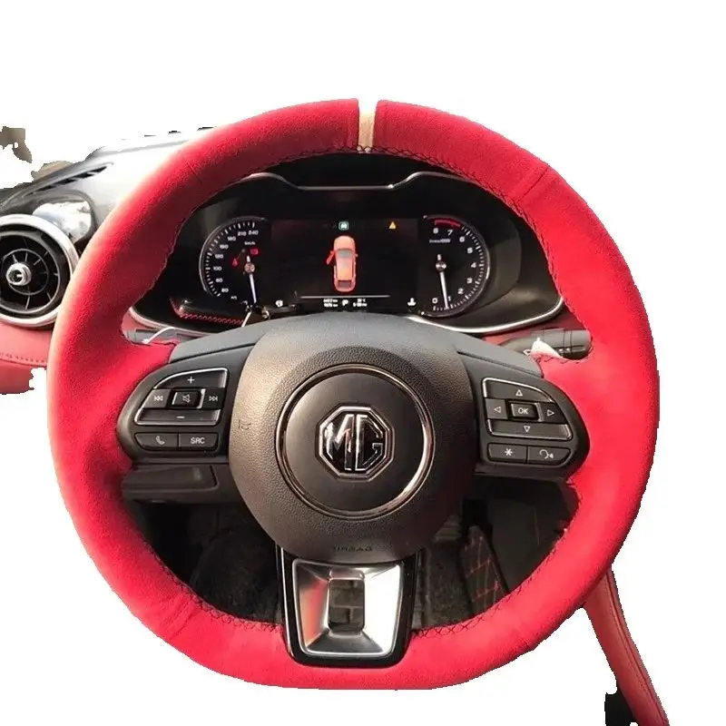 For MG ZS HS GS 2017-2023 MG 5 6 RX5 RX8 ZS EV 2018-2023 Hand-stitched red suede Car Steering Wheel Cover
For MG ZS HS GS 2017-2023 MG 5 6 RX5 RX8 ZS EV 2018-2023 Hand-stitched red suede Car Steering Wheel Cover