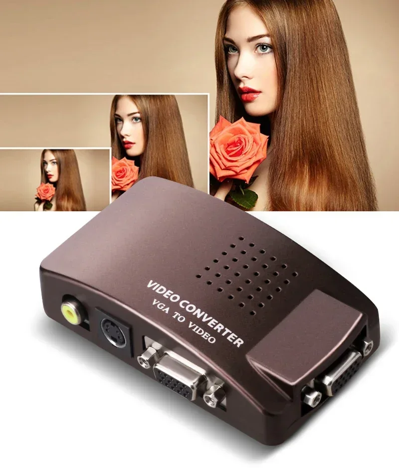 VGA To AV RCA S-Video VGA Video Converter Display Adapter 1080P 60Hz Full HD for Notebook Laptop PC To TV Monitor Projector
VGA To AV RCA S-Video VGA Video Converter Display Adapter 1080P 60Hz Full HD for Notebook Laptop PC To TV Monitor Projector