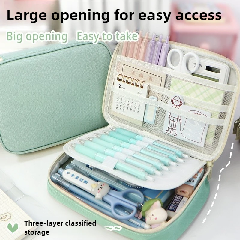 Kawaii pencil case, large capacity pencil case, pencil case storage box, British style multifunctional minimalist pencil case
Kawaii pencil case, large capacity pencil case, pencil case storage box, British style multifunctional minimalist pencil case