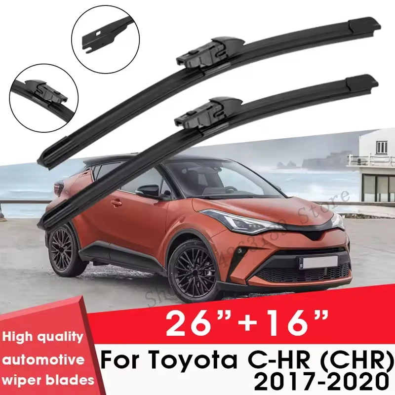 Car Wiper Blade Blades For Toyota C-HR (CHR) 2017-2020 26"+ 16" Windshield Windscreen Clean Rubber Silicon Cars Wipers
Car Wiper Blade Blades For Toyota C-HR (CHR) 2017-2020 26"+ 16" Windshield Windscreen Clean Rubber Silicon Cars Wipers