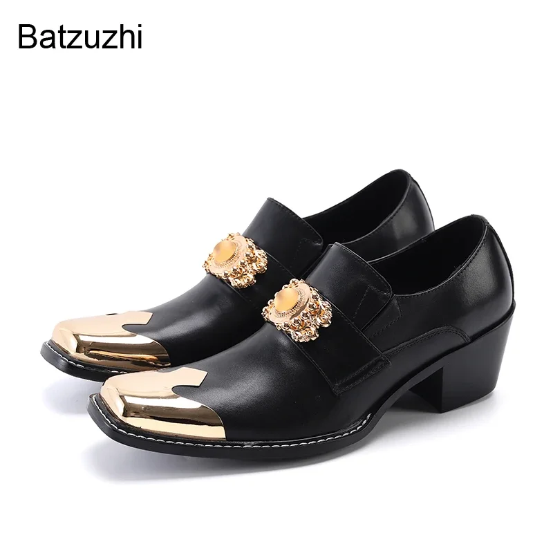 Batzuzhi Luxury Handmade Formal Men's Shoes Square Metal Toe Black Genuine Leather Dress Shoes Men Party, Business, Wedding Shoe
Batzuzhi Luxury Handmade Formal Men's Shoes Square Metal Toe Black Genuine Leather Dress Shoes Men Party, Business, Wedding Shoe