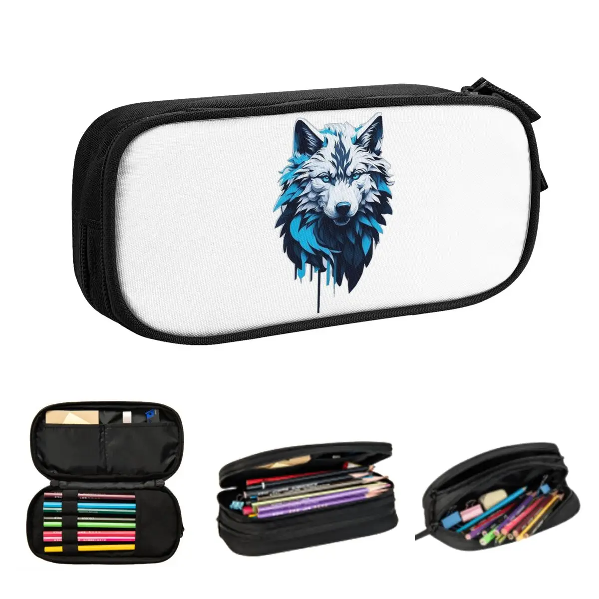 Cool Wolf Design Animal Pencil Cases for Student Gifts Pen Box Pencil Bag Big Capacity Pencil Pouch Pen Holder
Cool Wolf Design Animal Pencil Cases for Student Gifts Pen Box Pencil Bag Big Capacity Pencil Pouch Pen Holder