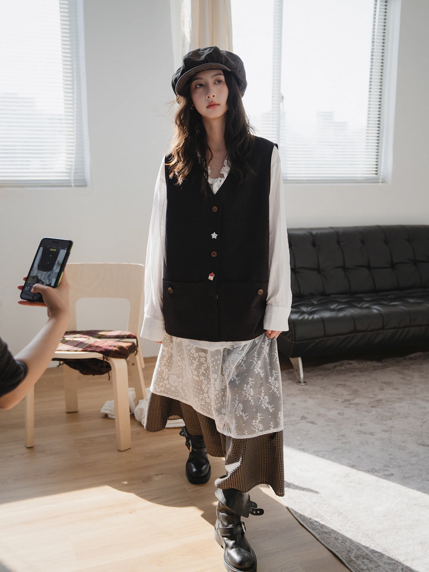 Casual Style Cotton Blend Gingham Vest Loose Fit V-Neck Women's Outerwear Breathable City Walk Tour Shopping Commute Daily
Casual Style Cotton Blend Gingham Vest Loose Fit V-Neck Women's Outerwear Breathable City Walk Tour Shopping Commute Daily