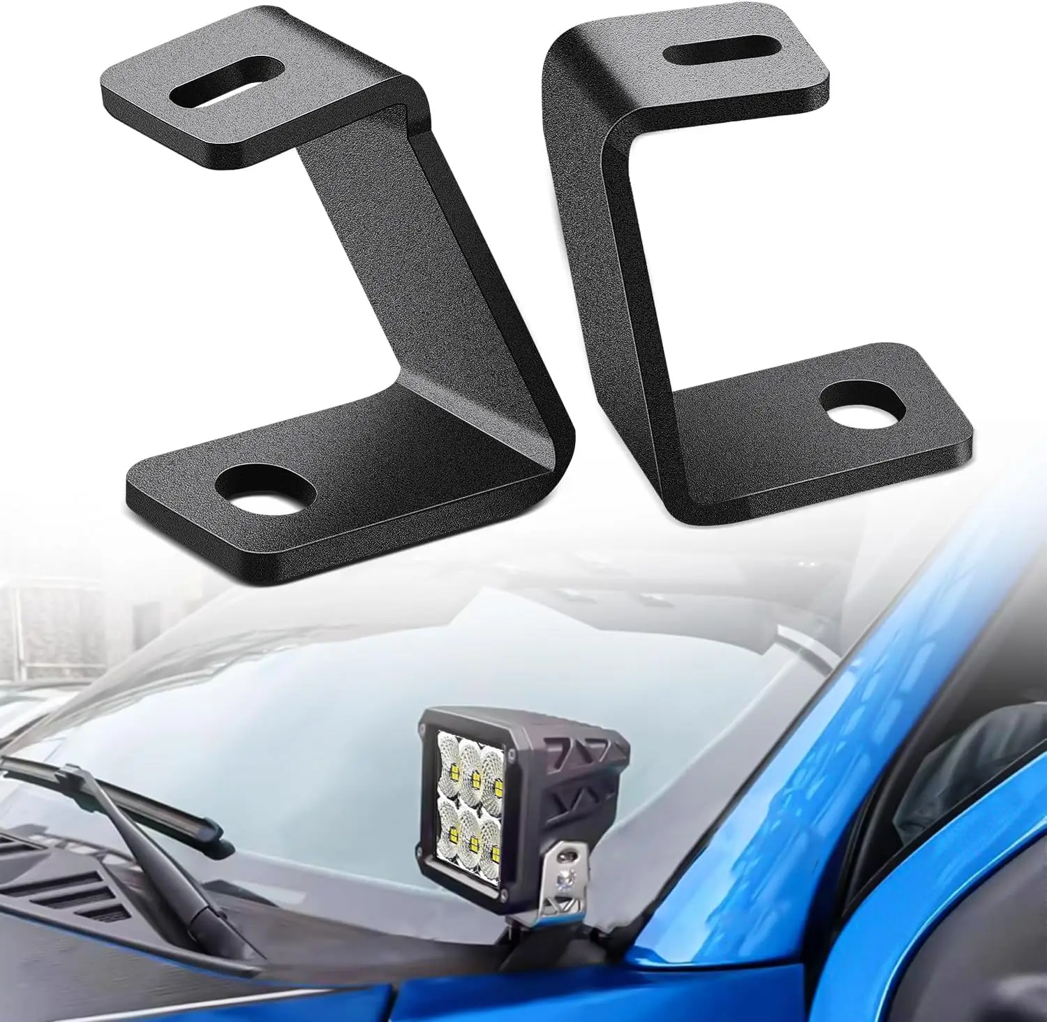 Front A-Pillar Auxiliary Offroad LED Work/Cube Light Mount Brackets For F150 Raptor 2017-2023 and F-150 2015-2023
Front A-Pillar Auxiliary Offroad LED Work/Cube Light Mount Brackets For F150 Raptor 2017-2023 and F-150 2015-2023