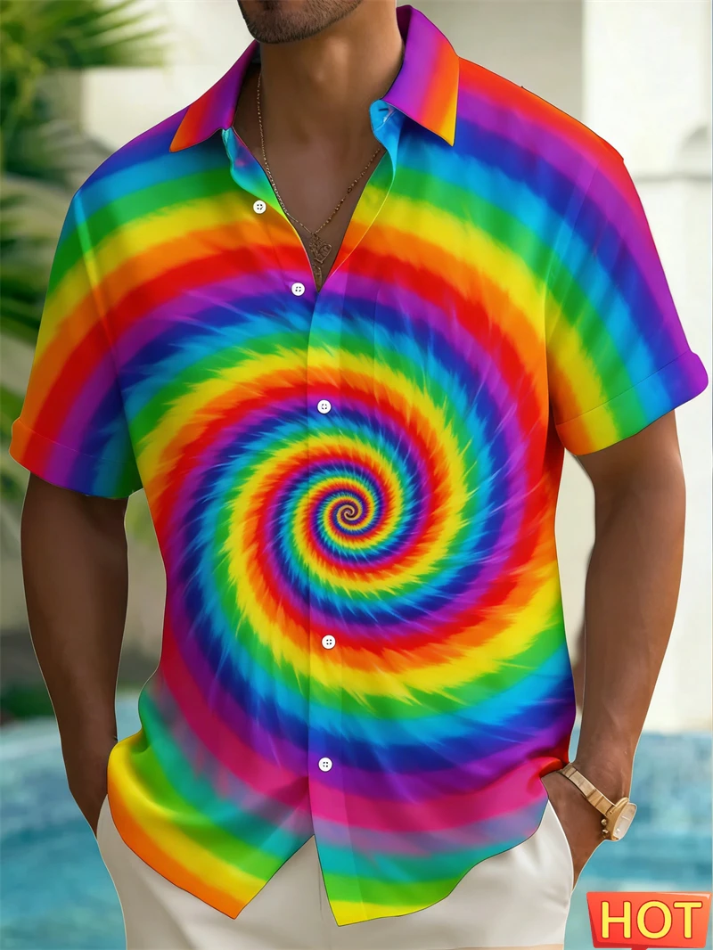 Rainbow Graphic Men's Hawaiian Shirt 3D Print Casual Short Sleeve Button Down Summer New Men Women Harajuku Colorful Shirt Tops
Rainbow Graphic Men's Hawaiian Shirt 3D Print Casual Short Sleeve Button Down Summer New Men Women Harajuku Colorful Shirt Tops