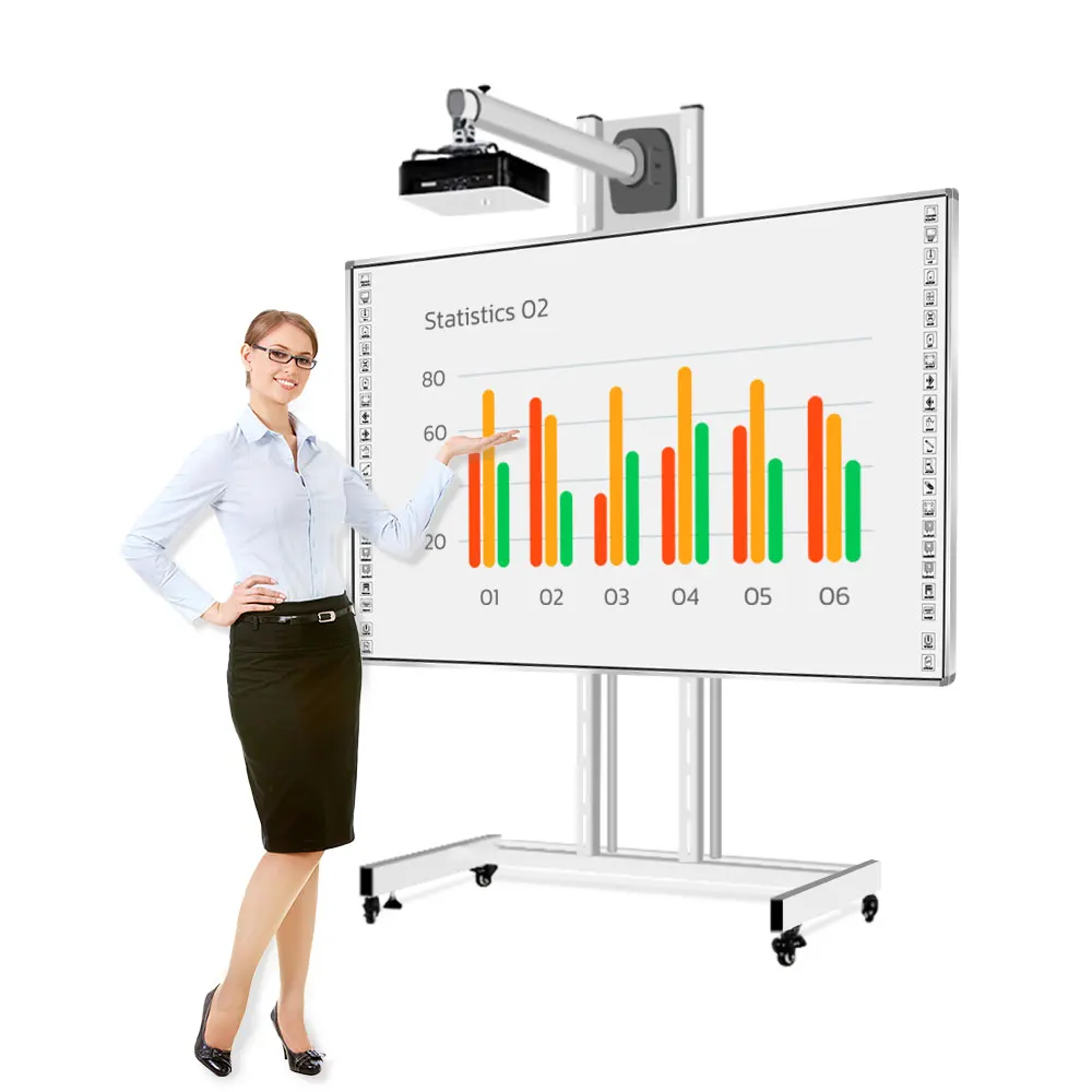 Multi Touch Interactive Whiteboard Smart Board Portable All-in-one Electronic White Board For Meeting Room
Multi Touch Interactive Whiteboard Smart Board Portable All-in-one Electronic White Board For Meeting Room