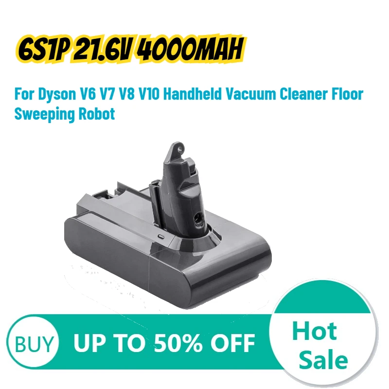 6S1P 21.6V 4000mAh Lithium Battery DC31 DC34 for Dyson V6 V7 V8 V10 Handheld Vacuum Cleaner Floor Sweeping Robot
6S1P 21.6V 4000mAh Lithium Battery DC31 DC34 for Dyson V6 V7 V8 V10 Handheld Vacuum Cleaner Floor Sweeping Robot