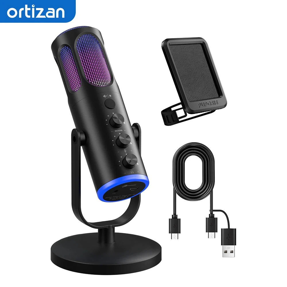 Игровой микрофон для ПК, конденсаторный микрофон с шумоподавлением и RGB-подсветкой, отключение звука, мониторинг, поп-фильтр, настольный микрофон для потока
Игровой микрофон для ПК, конденсаторный микрофон с шумоподавлением и RGB-подсветкой, отключение звука, мониторинг, поп-фильтр, настольный микрофон для потока