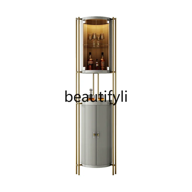 x1zRound wine cabinet display cabinet Modern light luxury solid wood corner against the wall, glass dining room rack with lamp
x1zRound wine cabinet display cabinet Modern light luxury solid wood corner against the wall, glass dining room rack with lamp