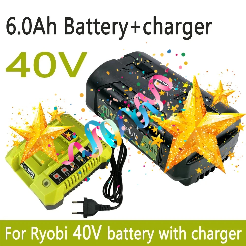 6.0/8.0AH For Ryobi 40V Li-ion Battery Charger, Compatible OP4030 OP4040 OP4050 OP400A, Fast Charging With Dual USB Port
6.0/8.0AH For Ryobi 40V Li-ion Battery Charger, Compatible OP4030 OP4040 OP4050 OP400A, Fast Charging With Dual USB Port