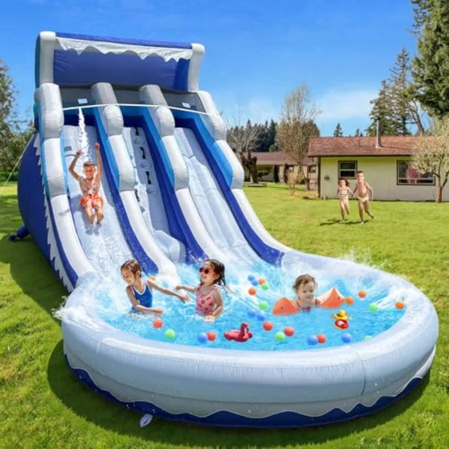 21FT Grade Water Slide for Inflatable Water Slides with Big Airtight Splash Water Pool Bounce Slide for Party Fun Blue
21FT Grade Water Slide for Inflatable Water Slides with Big Airtight Splash Water Pool Bounce Slide for Party Fun Blue