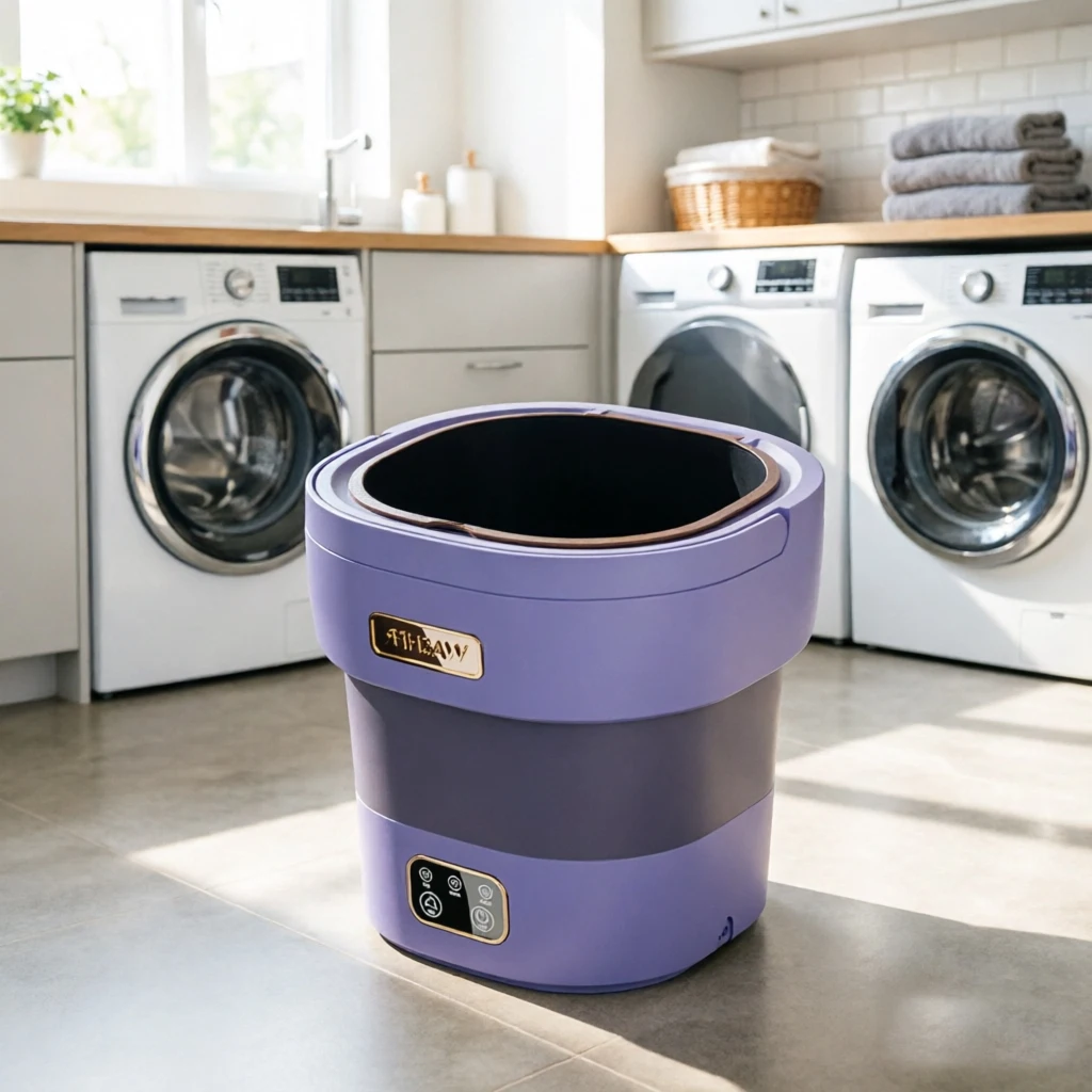 12L Collapsible Mini Washing Machine & Dryer - Deep Clean for Underwear, Socks & Small Clothes - Compact Laundry Solution for Apartments, Dorms, Hotels & Travel - with Spin Basket - Light Purple (American Standard)
12L Collapsible Mini Washing Machine & Dryer - Deep Clean for Underwear, Socks & Small Clothes - Compact Laundry Solution for Apartments, Dorms, Hotels & Travel - with Spin Basket - Light Purple (American Standard)